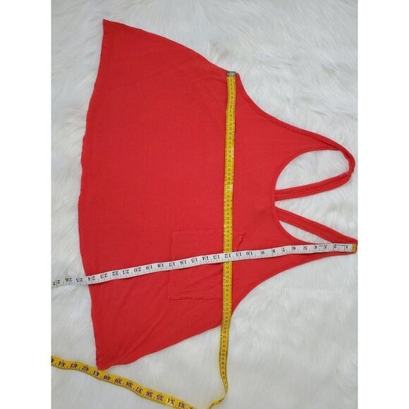 FREE PEOPLE We the free orange Tank top ONE SIZE - Picture 4 of 11